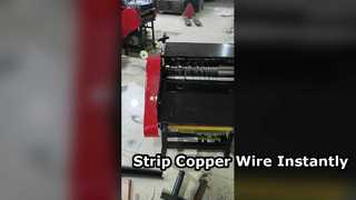 Vidéo de travail de la machine à dénuder les fils de cuivre | Récupération rapide et facile du cuivre